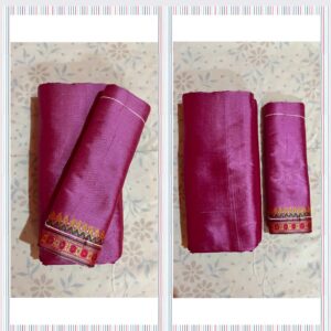 Dhara Pure Silk Thoh Hyndai in Dark Pink colour