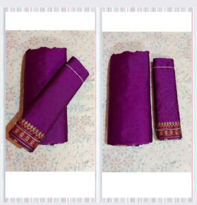 Dhara Pure Silk Thoh Hyndai in Brinjal colour