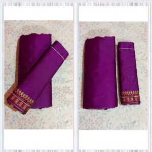 Dhara Pure Silk Thoh Hyndai in Brinjal colour