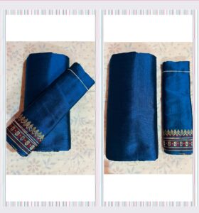 Dhara Pure Silk Thoh Hyndai in Peacock Blue/Royal Blue colour