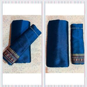 Dhara Pure Silk Thoh Hyndai in Peacock Blue/Royal Blue colour